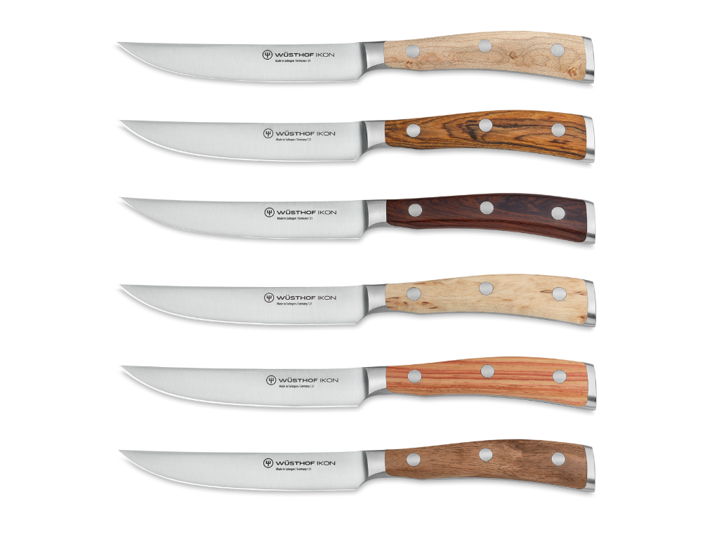 Ikon Selection Steakmesserset mit 6 Messern im Lederetui