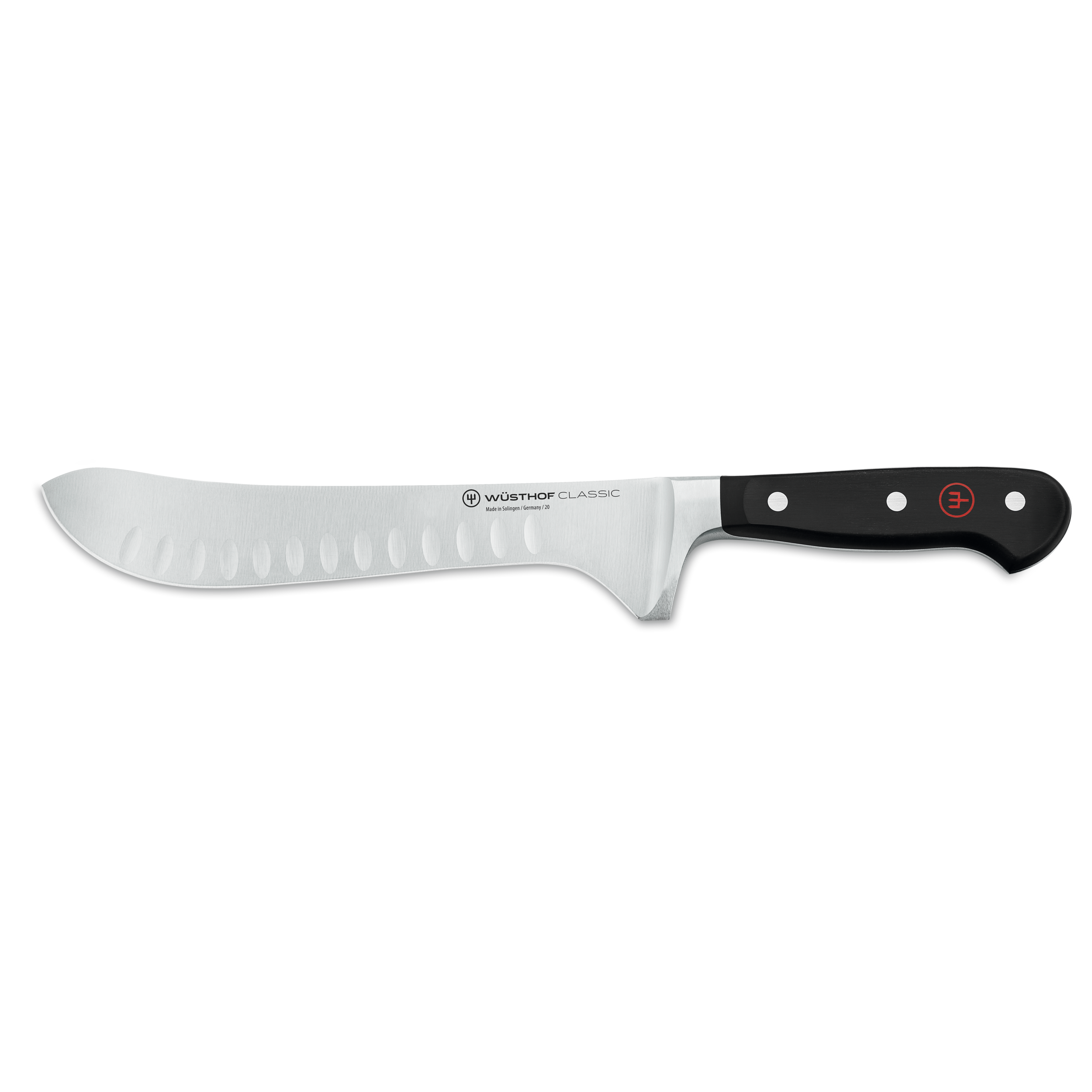 Classic Butcher Knife with Hollow Edge 20 cm | 8 inch – WÜSTHOF Classic Butcher Knife with Hollow Edge 20 cm | 8 inch – WÜSTHOF