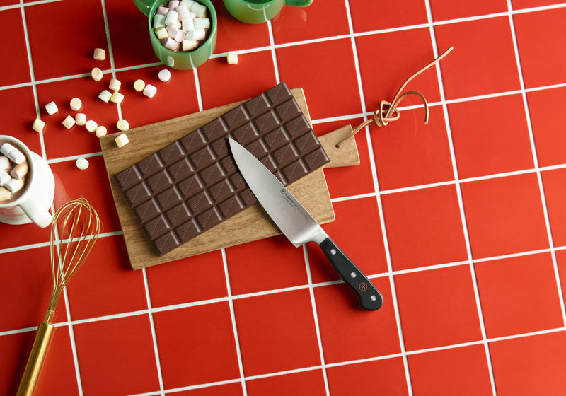 holiday setting with hot chocolate