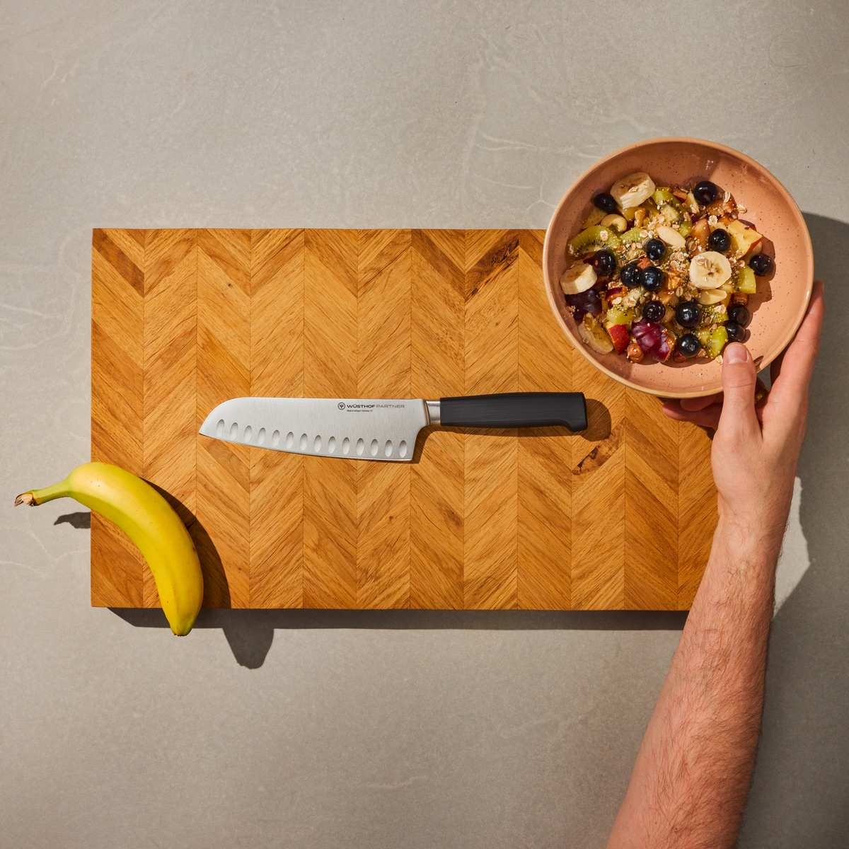 Partner Santoku with Hollow Edge 17 cm | 7 inch