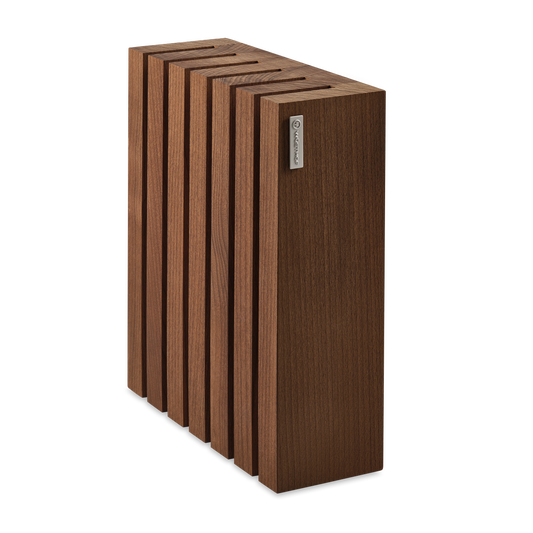 Magnetic 6-slot Knife Block | Heat Treated Beech