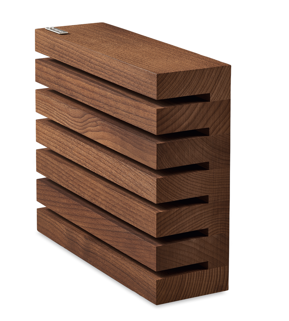 Magnetic 6-slot Knife Block | Heat Treated Beech
