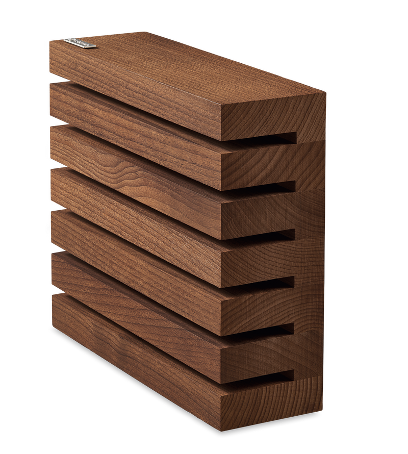 Magnetic 6-slot Knife Block | Heat Treated Beech